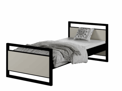 Łóżko Młodzieżowe 200/90 LOFT Industrial połączenie metalu z drewnem