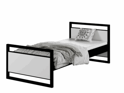 Łóżko Młodzieżowe 200/90 LOFT Industrial połączenie metalu z drewnem