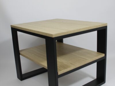 STOLIK KAWOWY Z PÓŁKĄ OD BM BLACK METAL