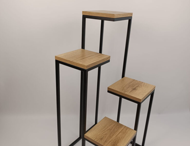 STOJAK NA KWIATY "LOFT LOFTLINE KASKADA 4" BM BLACK METAL