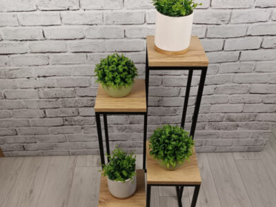 STOJAK NA KWIATY "LOFT LOFTLINE KASKADA 4" BM BLACK METAL