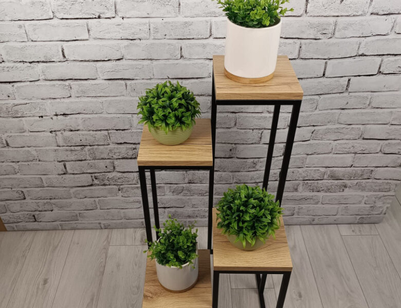 STOJAK NA KWIATY "LOFT LOFTLINE KASKADA 4" BM BLACK METAL