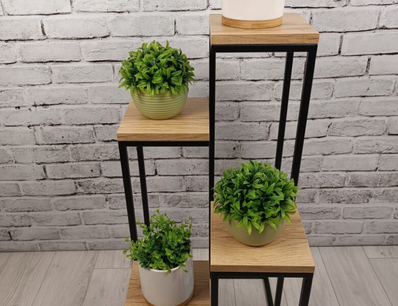 STOJAK NA KWIATY "LOFT LOFTLINE KASKADA 4" BM BLACK METAL