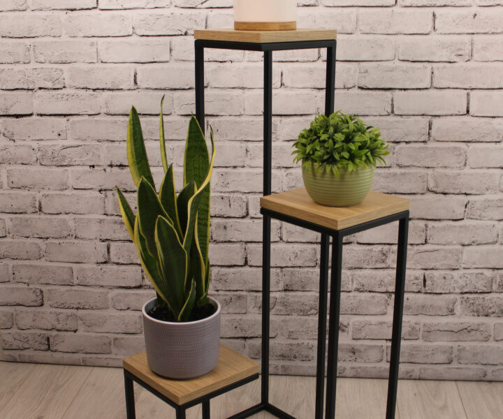 STOJAK NA KWIATY "LOFT LOFTLINE KASKADOWY PRO 3" BM BLACK METAL